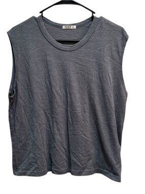 Buck Mason Boxy Tank Top Size XS Gray Sleeveless USA 100% Cotton Crew Neck